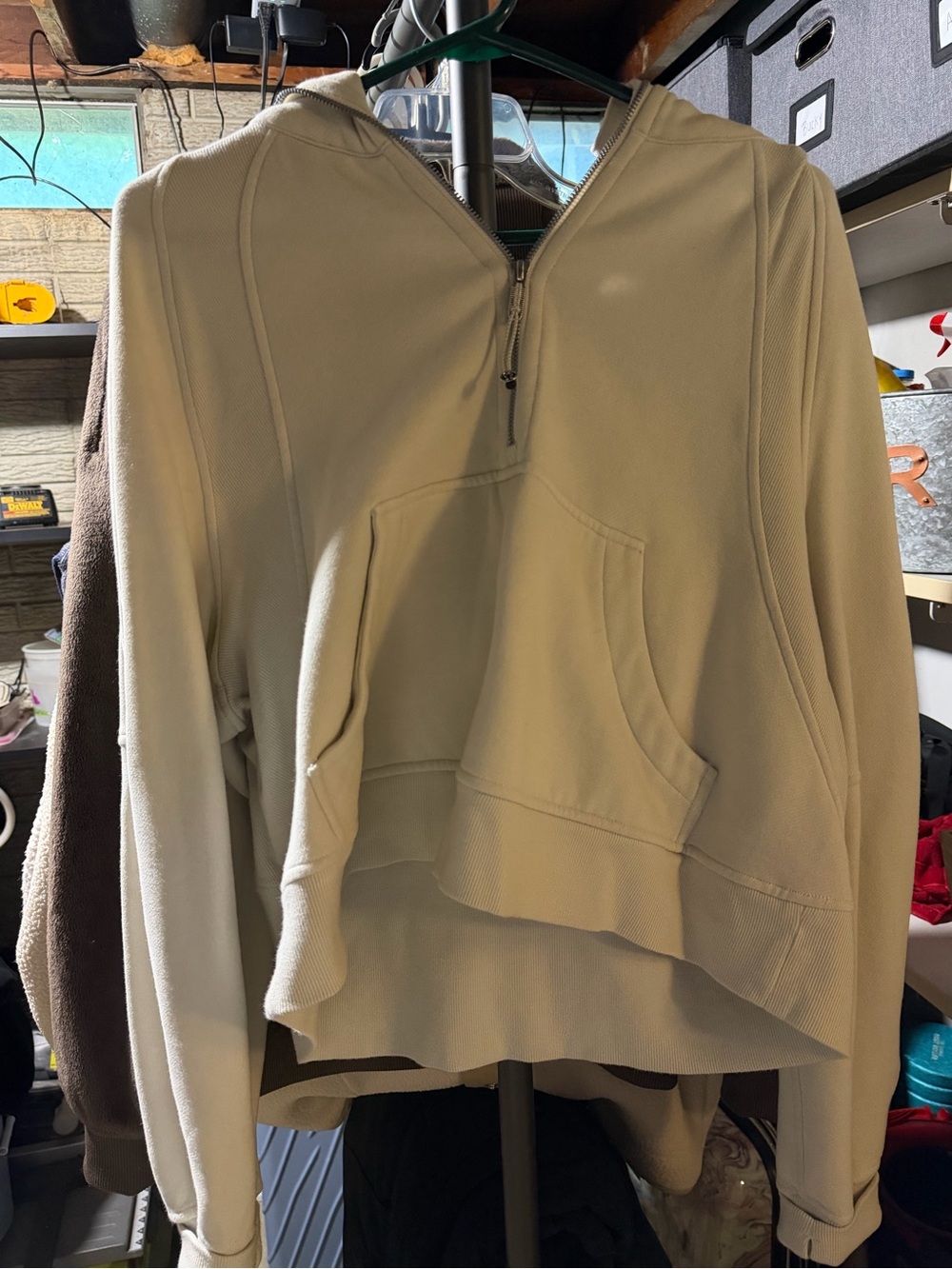 Women's Cream Half-Zip Hoodie - Brand Lululemon